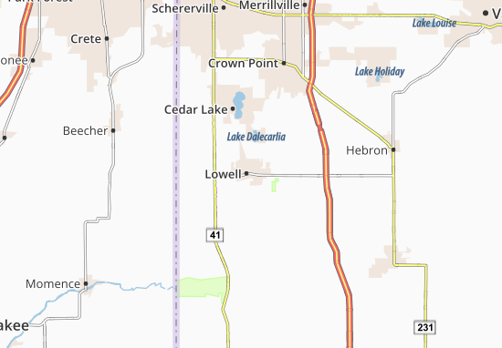 Kaart Plattegrond Lowell
