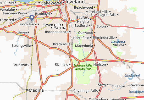Karte Stadtplan Brecksville