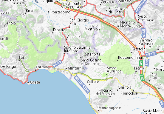 Mappa MICHELIN Castelforte - Pinatina di Castelforte ViaMichelin