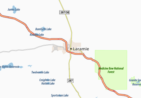 Mapa Laramie