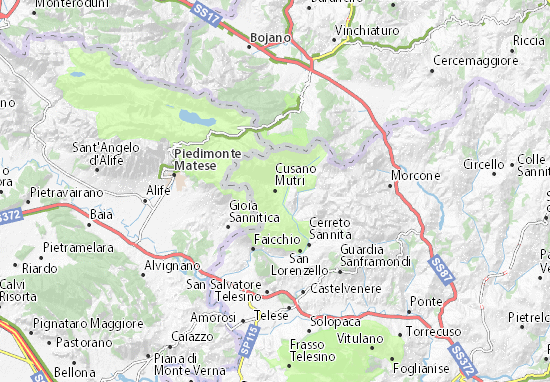 Cusano Mutri Map