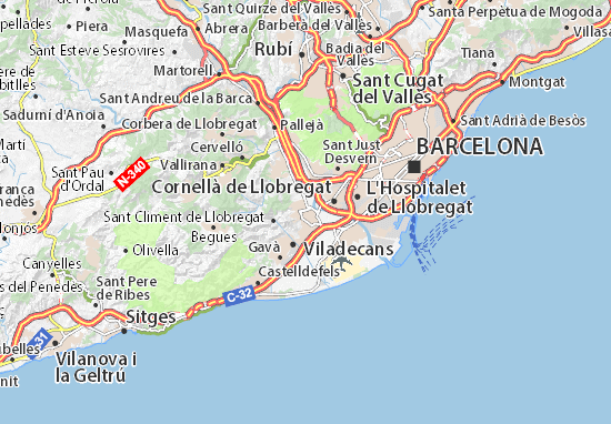 Karte Stadtplan Sant Boi