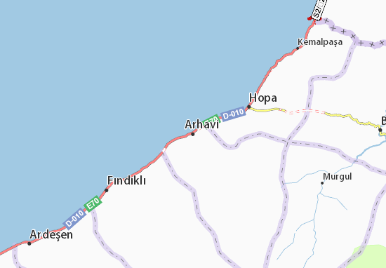 Mapa Arhavi