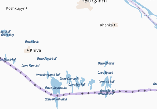 Karte Stadtplan Yangiaryk
