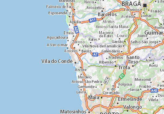 Karte Stadtplan Touguinha