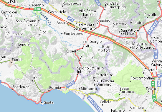 Mapa Castelnuovo Parano