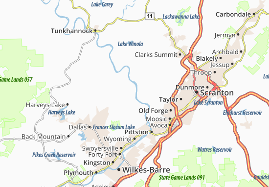 Mapa Upper Exeter