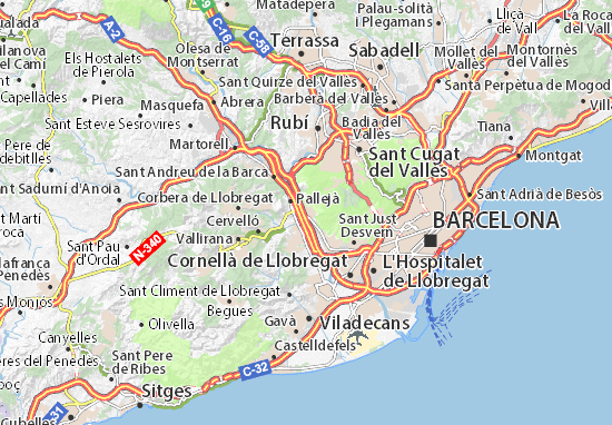 Resultado de imagen de barcelona mapa del litoral