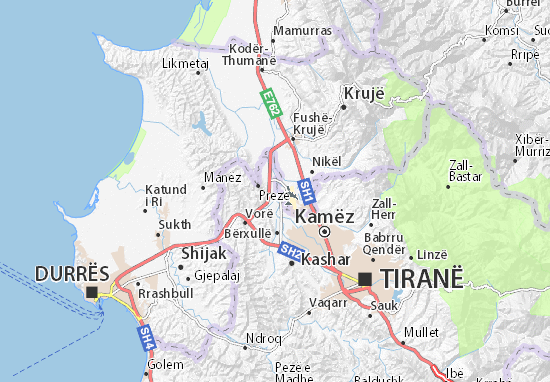 Kaart Plattegrond Tiranë Aeroport
