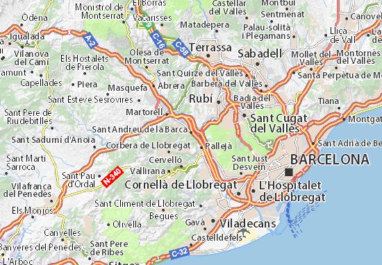 Sant Andreu de la Barca Map
