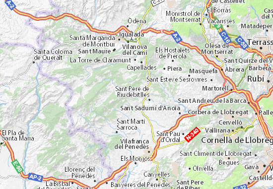 Karte Stadtplan Sant Quintí de Mediona