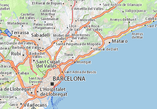 Karte Stadtplan Alella