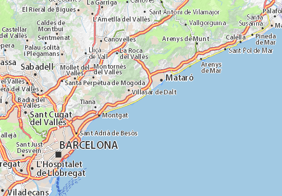 Karte Stadtplan Vilassar de Mar