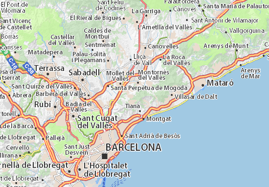 Kaart Plattegrond Santa Maria de Martorelles