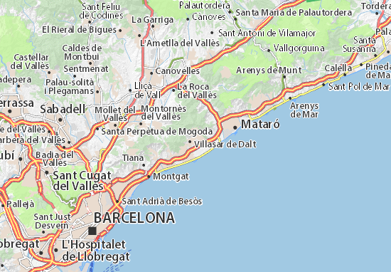 Karte Stadtplan Cabrils