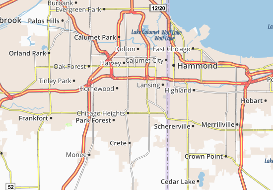 Karte Stadtplan Glenwood