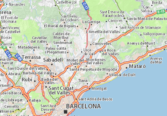barcelone sur une carte