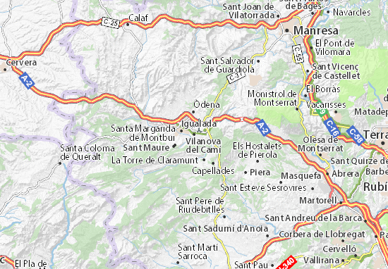 Karte Stadtplan Vilanova del Camí