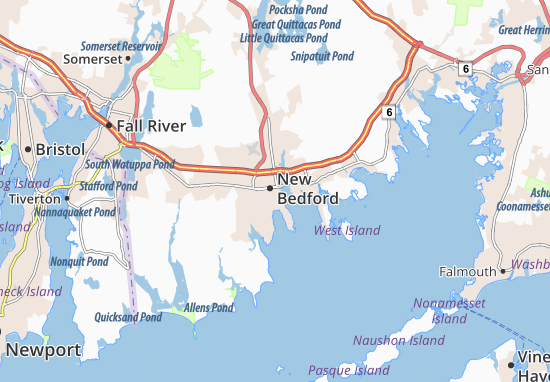 Karte Stadtplan New Bedford