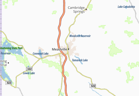 Mapa Meadville