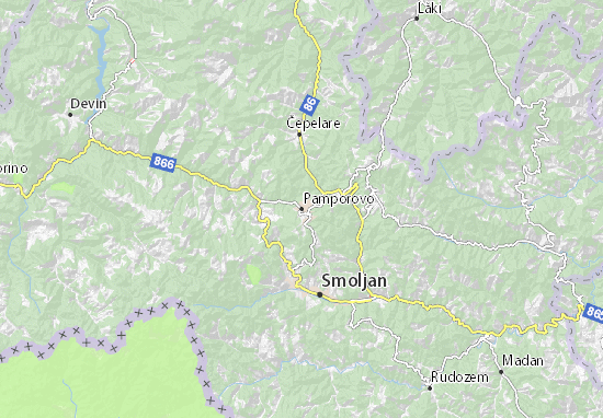 Kaart Plattegrond Pamporovo