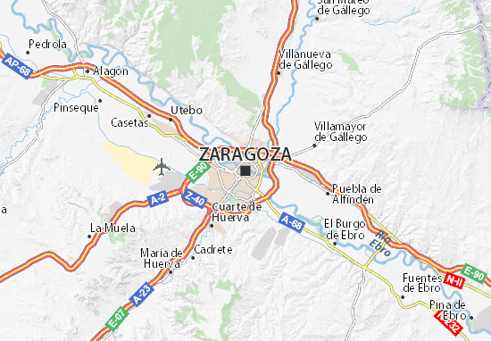 mapa de zaragoza ciudad Mapa Zaragoza   plano Zaragoza   ViaMichelin