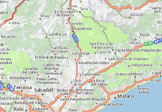 Kaart Plattegrond La Garriga