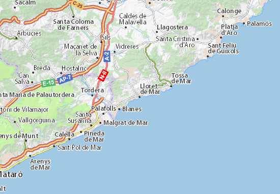 lloret de mar map Lloret De Mar Map Detailed Maps For The City Of Lloret De Mar Viamichelin lloret de mar map
