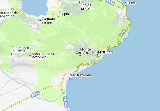 Mapa Monte Sant&#x27;Angelo