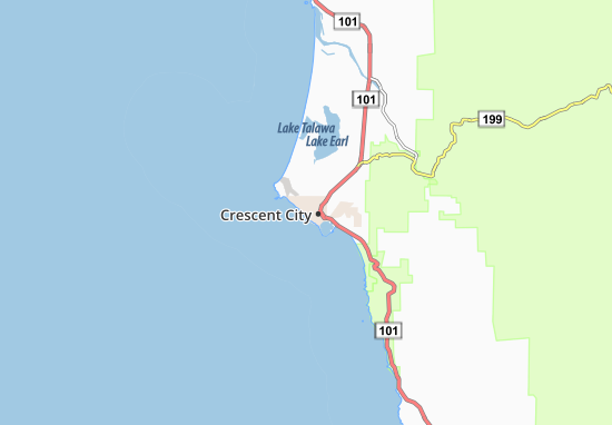 Mapa Crescent City North