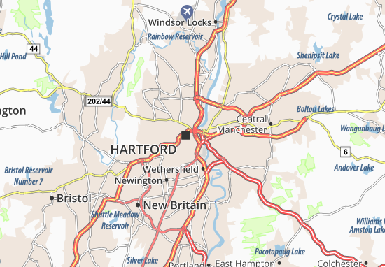 Kaart Plattegrond Hartford