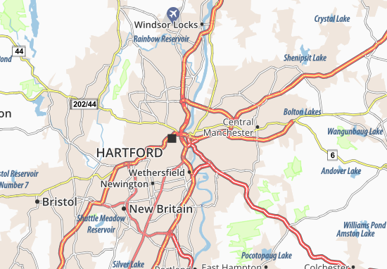 Karte Stadtplan East Hartford