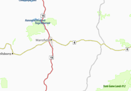 Kaart Plattegrond Mainesburg