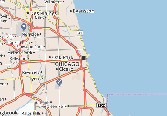 Mapa de tráfico en Chicago