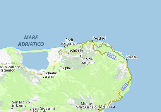 Vico del Gargano Map