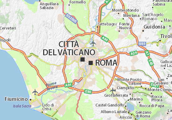 Mappa Michelin Roma Pinatina Di Roma Viamichelin