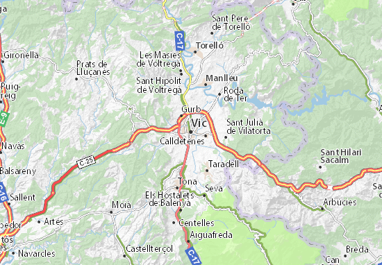Mapa Vic
