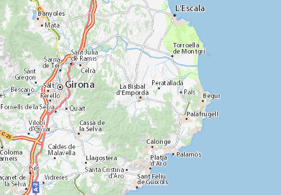 Karte Stadtplan La Bisbal d&#x27;Empordà