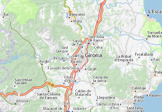 mapa de gerona Mapa Girona   plano Girona   ViaMichelin