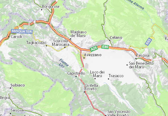 Karte Stadtplan Avezzano