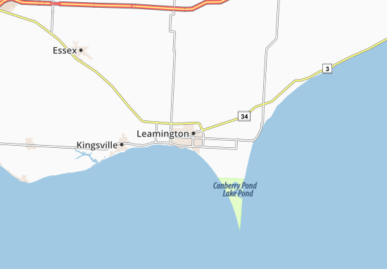 Mapa Leamington