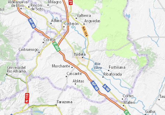 Karte Stadtplan Tudela