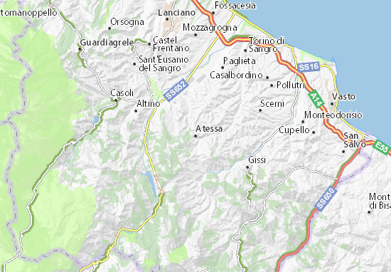 Karte Stadtplan Atessa