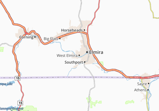 Mapa West Elmira