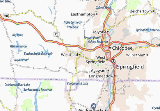 Mapa Westfield