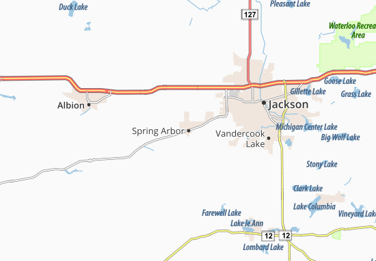 Karte Stadtplan Spring Arbor