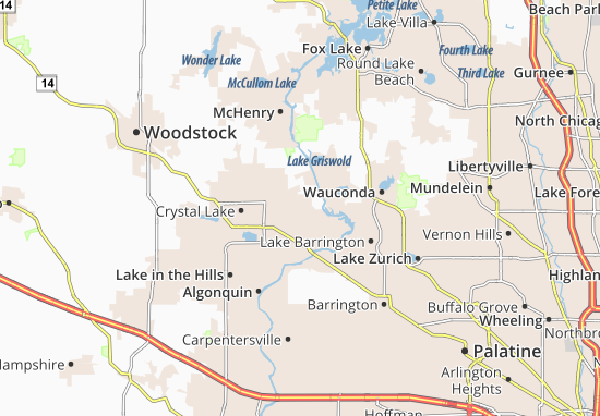 Mapa Oakwood Hills