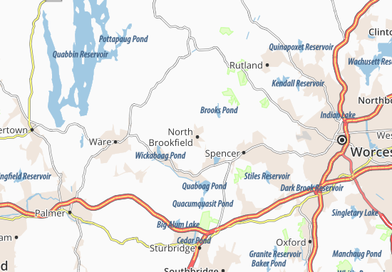 Mapa North Brookfield