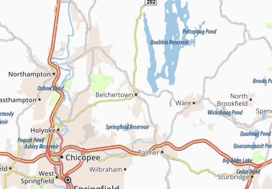 Karte Stadtplan Belchertown