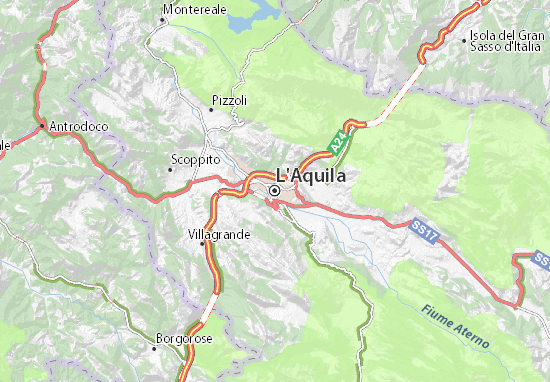 Mapa L&#x27;Aquila